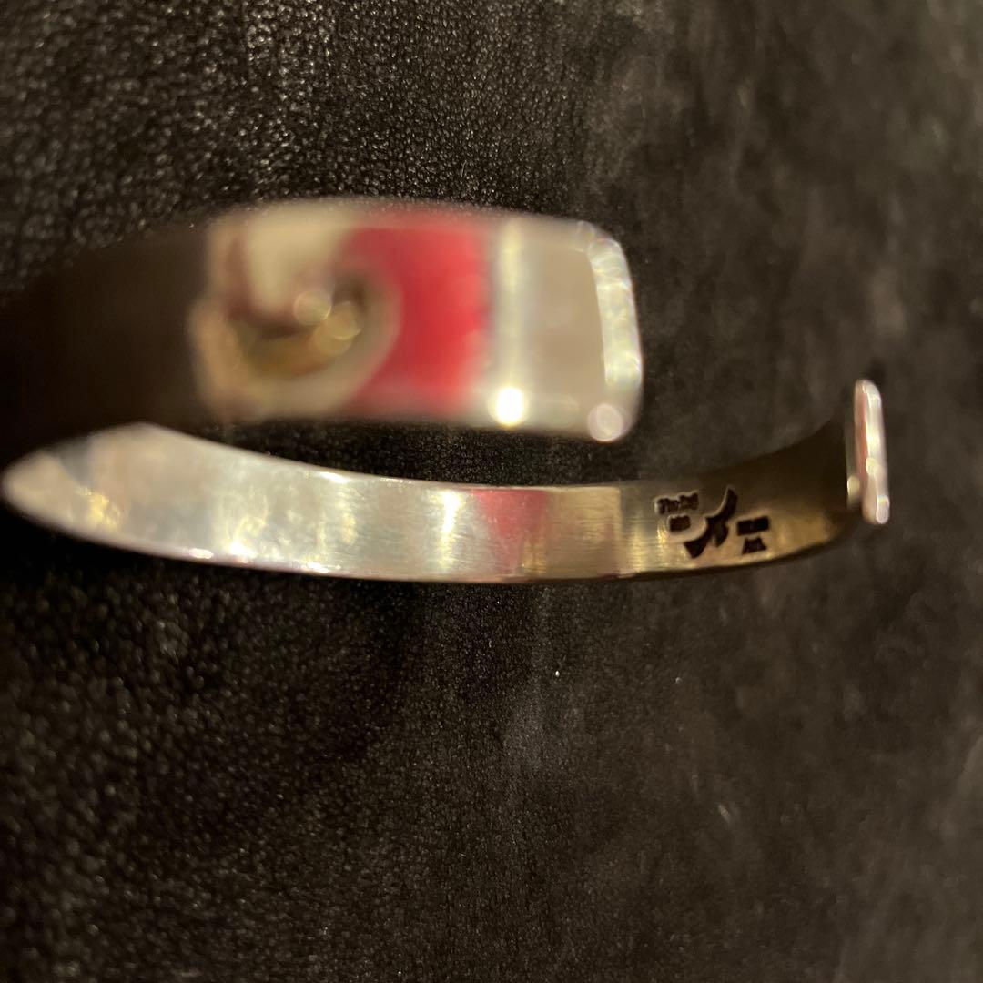 レザーアンドシルバーアクト バングル シルバー 18k インディアン