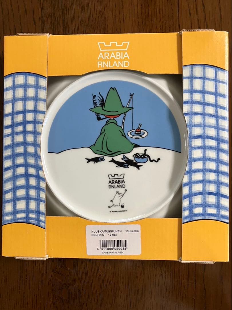 廃盤箱付　ARABIA アラビア スナフキンプレート北欧トーベヤンソン ムーミン