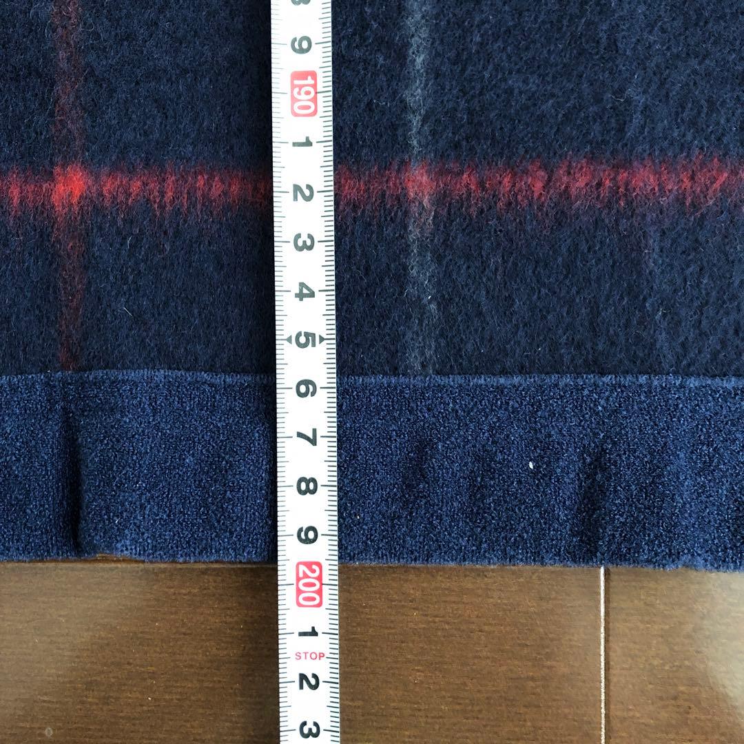 Burberrys ウール　毛布　オールド　バーバリー　ネイビー　チェック　毛