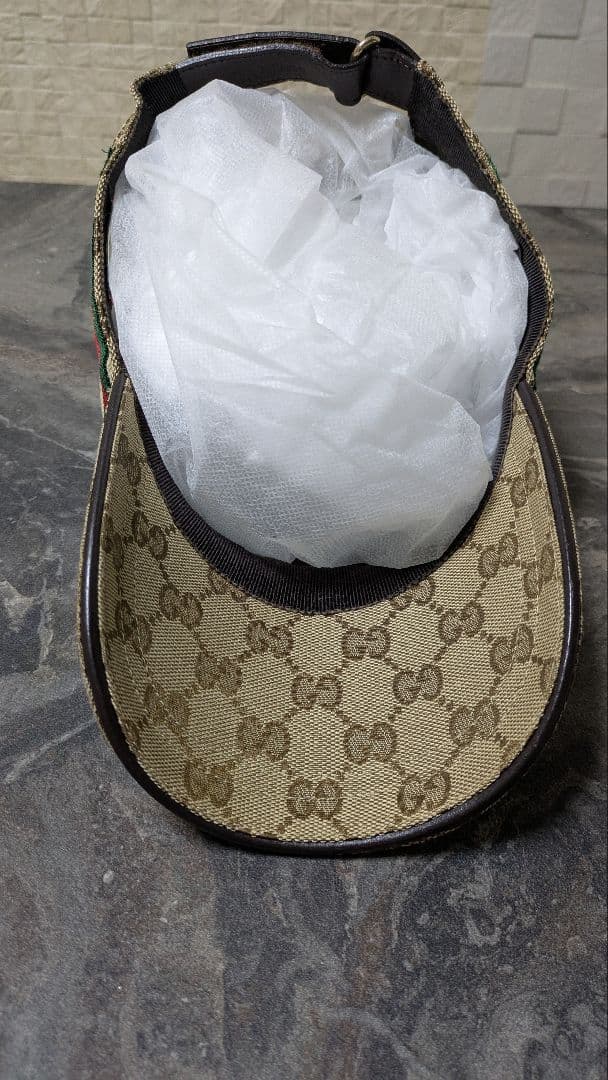 GUCCI ベージュ GGパターン キャップ