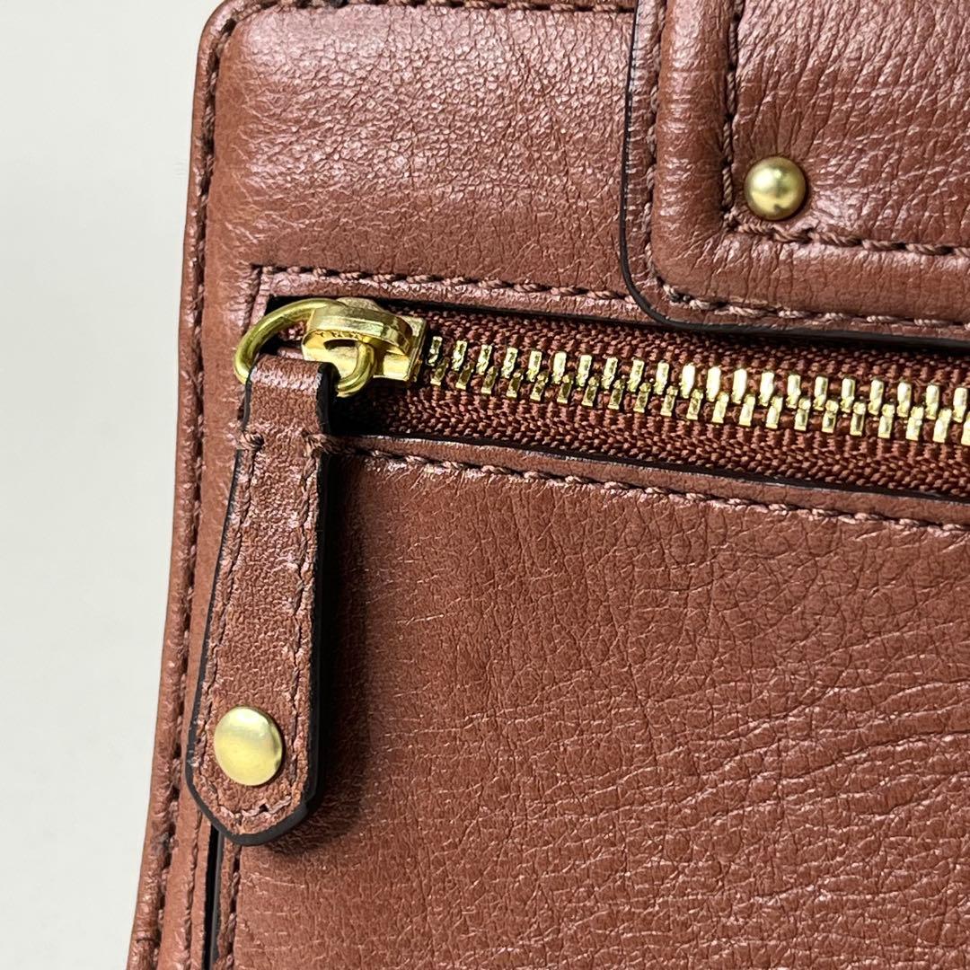 90s/OLD COACH/オールドコーチ/二つ折り財布/馬車ロゴ/本革