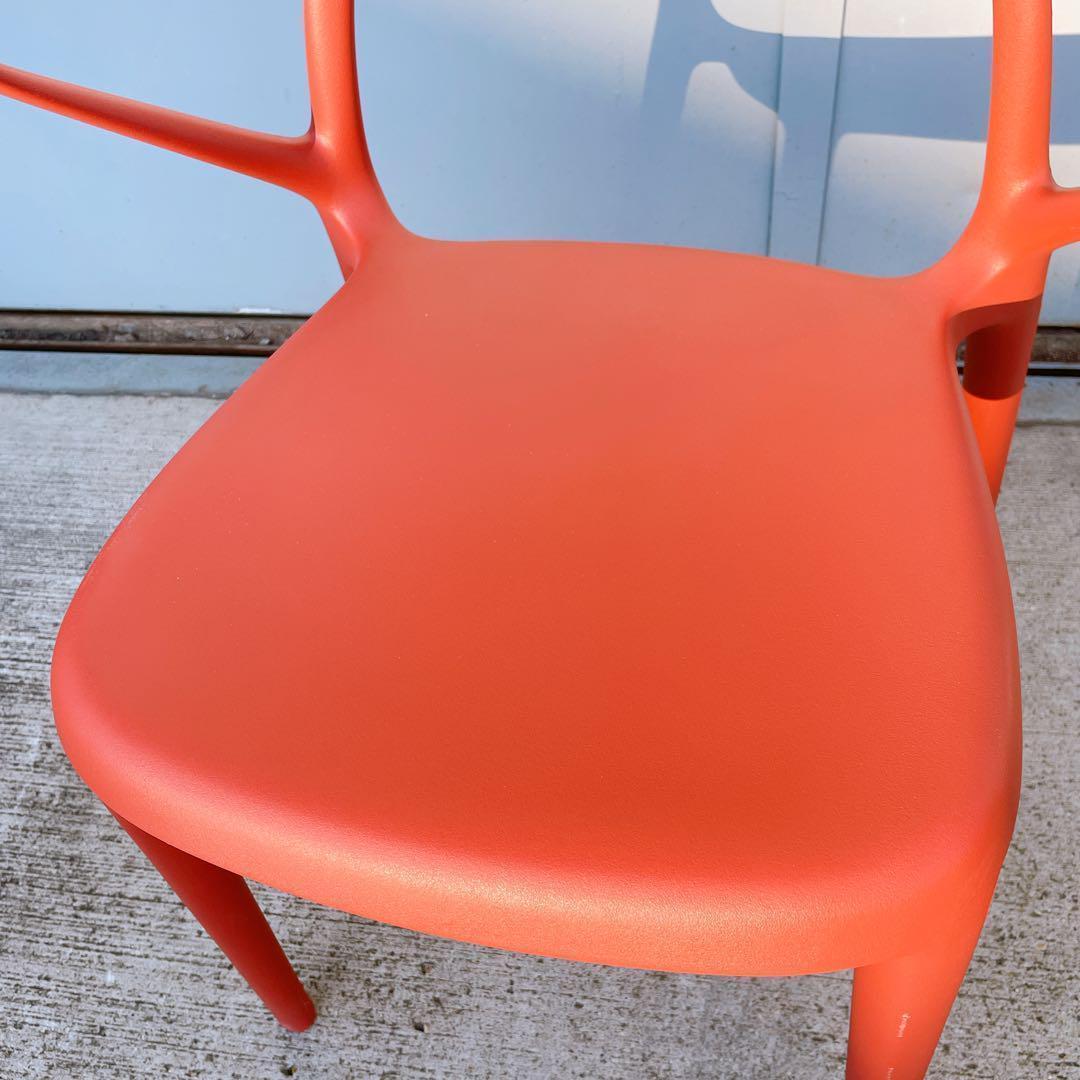 【訳あり未使用品】CHERRY エルパソ ダイニングチェア レッド 2脚セット②