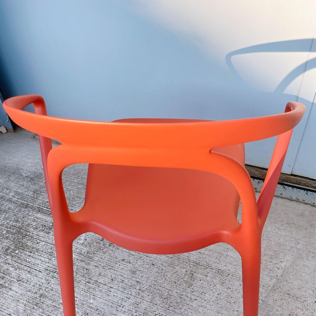 【訳あり未使用品】CHERRY エルパソ ダイニングチェア レッド 2脚セット②