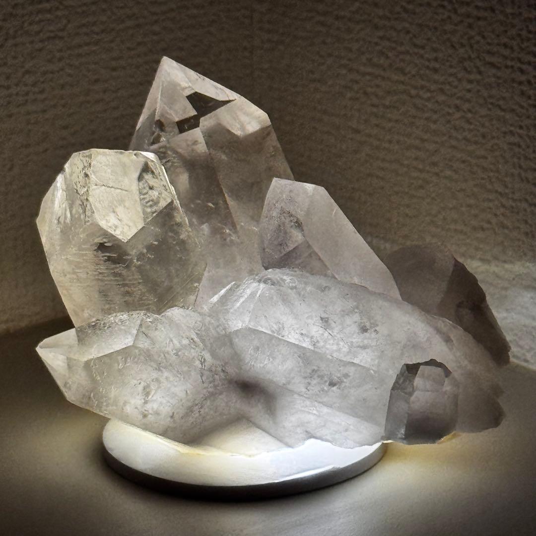 天然水晶 群晶 クラスター 原石｜存在感のある一点もの｜QC-001