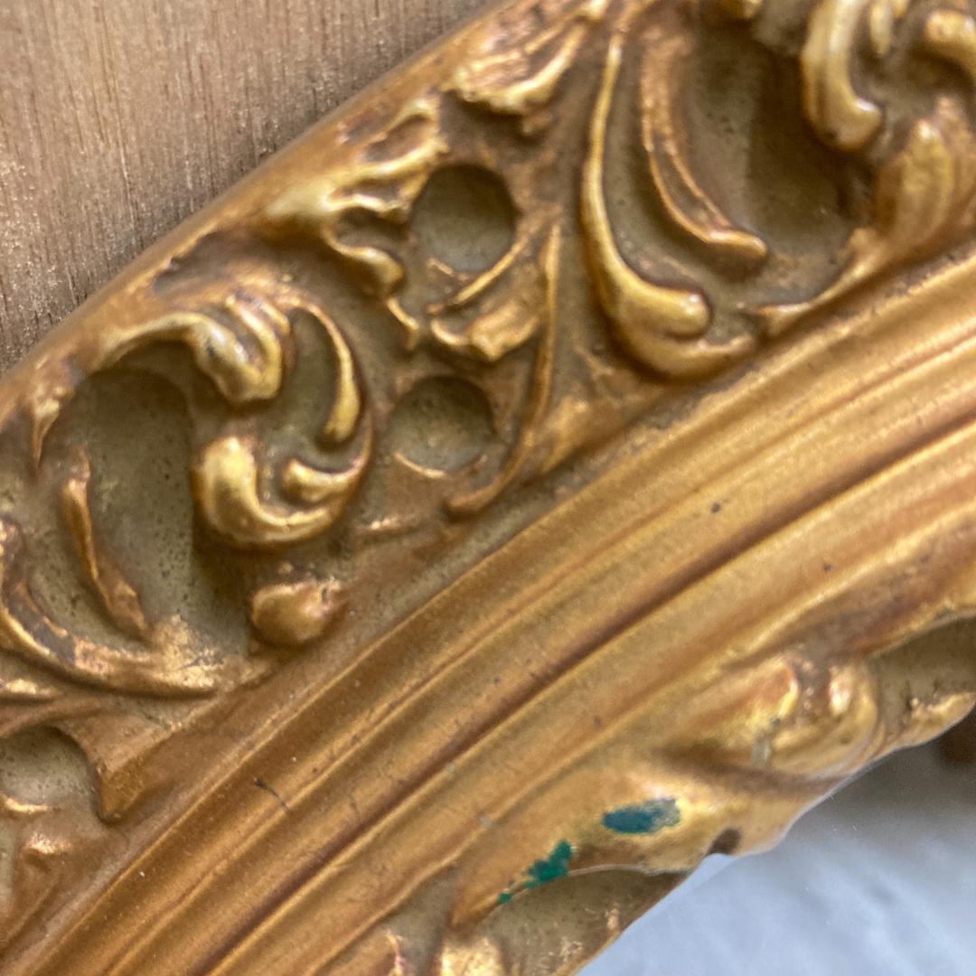 アンティーク調　エレガント　彫刻　ウォールミラー　壁掛け　鏡