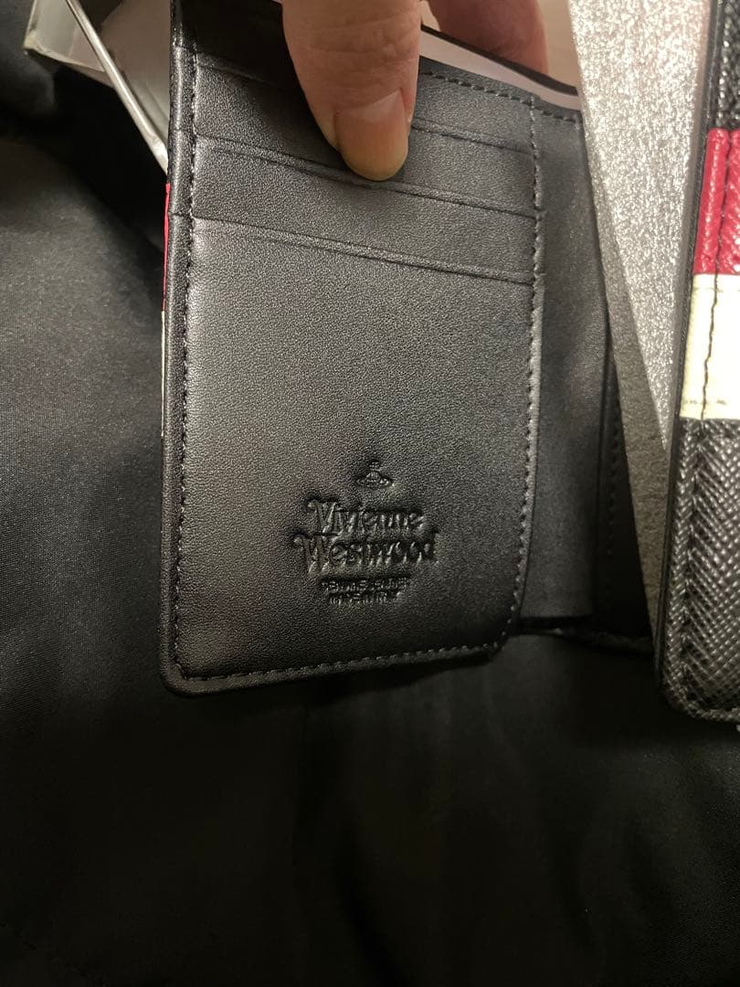 Vivienne Westwood　ブラックピンク白　財布　三つ折り