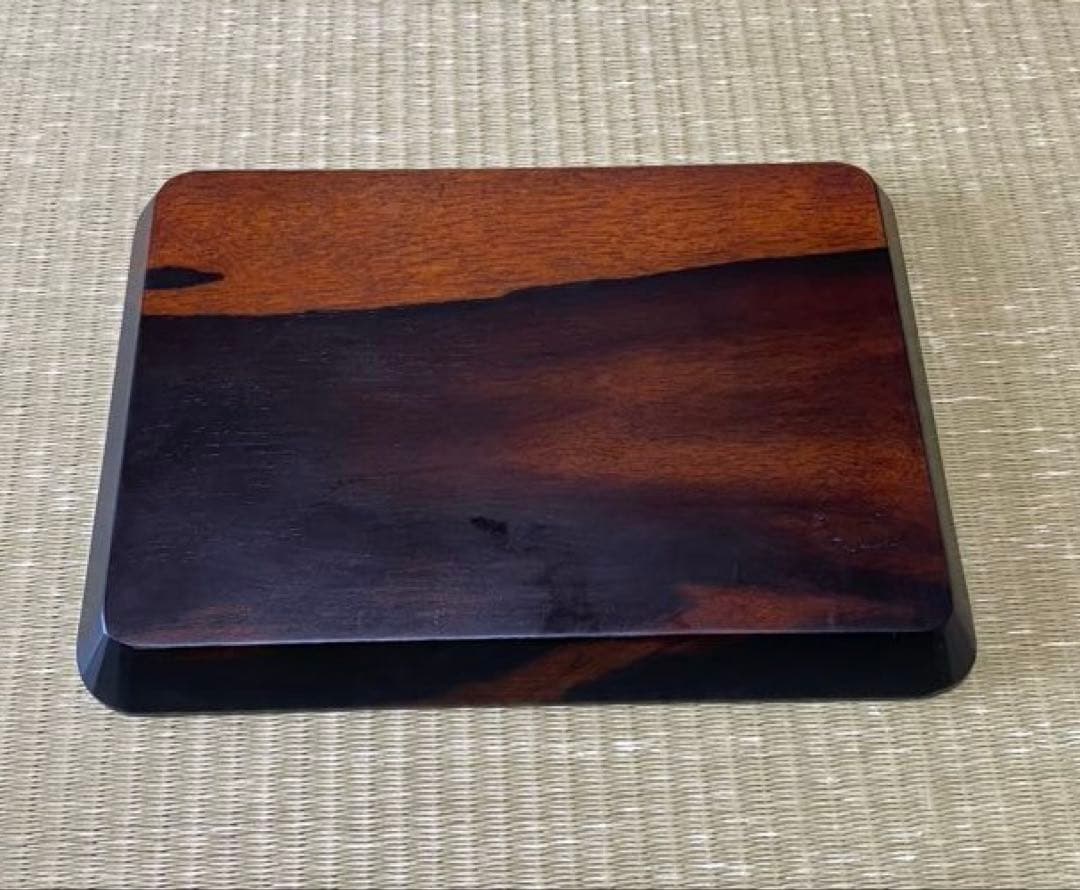 黒柿拭き漆我谷盆（くろがきふきうるしわがたぼん）