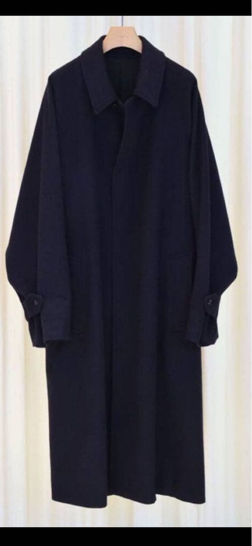comoli 24AW カシミヤバルカラーコート　ネイビー　サイズ3