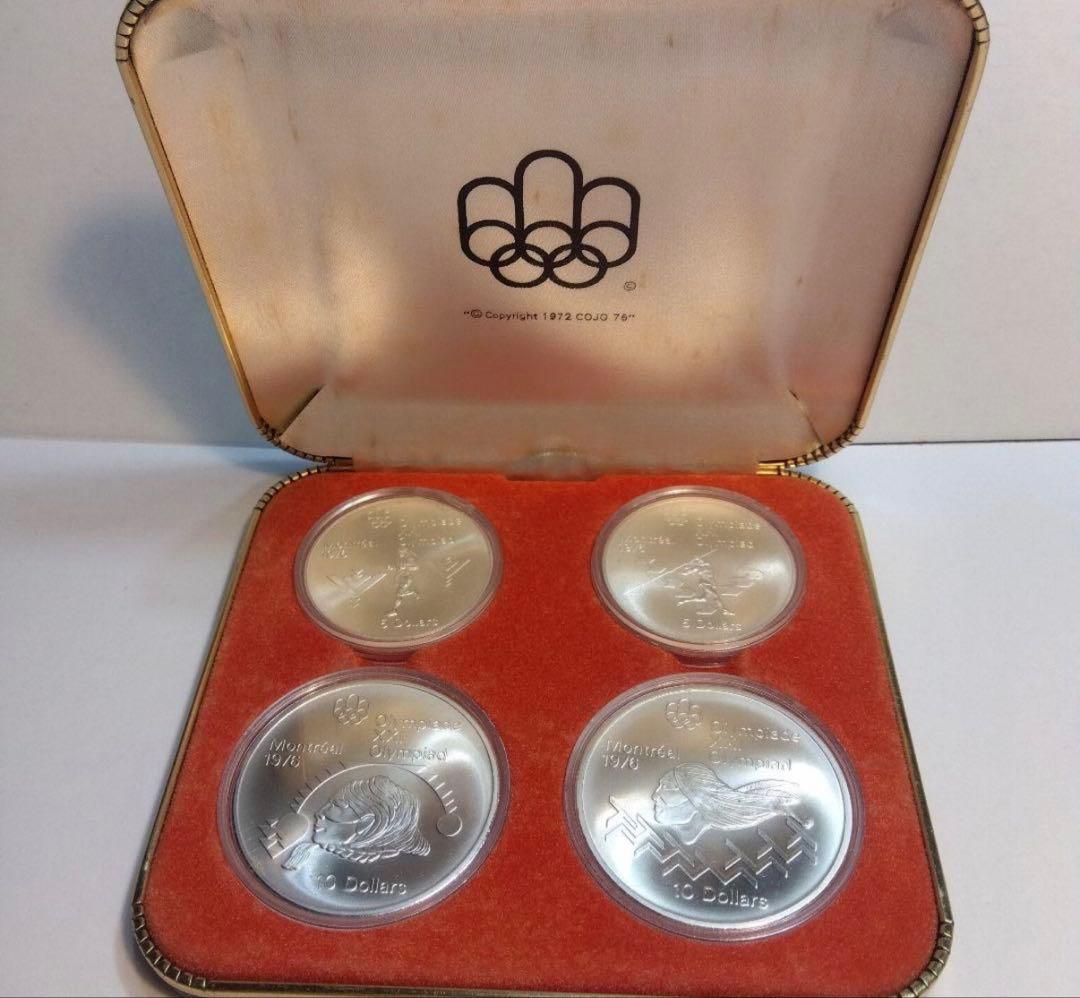 た*つ様 1976年 モントリオール五輪 記念銀貨 4枚セット【総銀量約145g