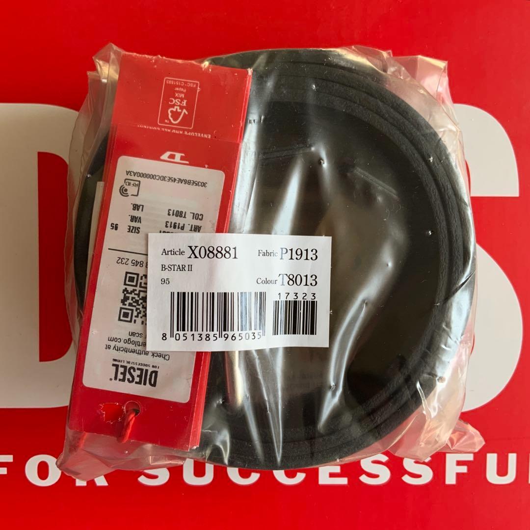 新品　ディーゼル　B-STARⅡ　ベルト　85　X08881　ブラック