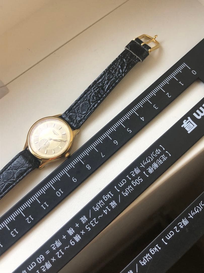 【美品】LONGINES ロンジン　スモセコ　電池新品　シルバー レザーベルト