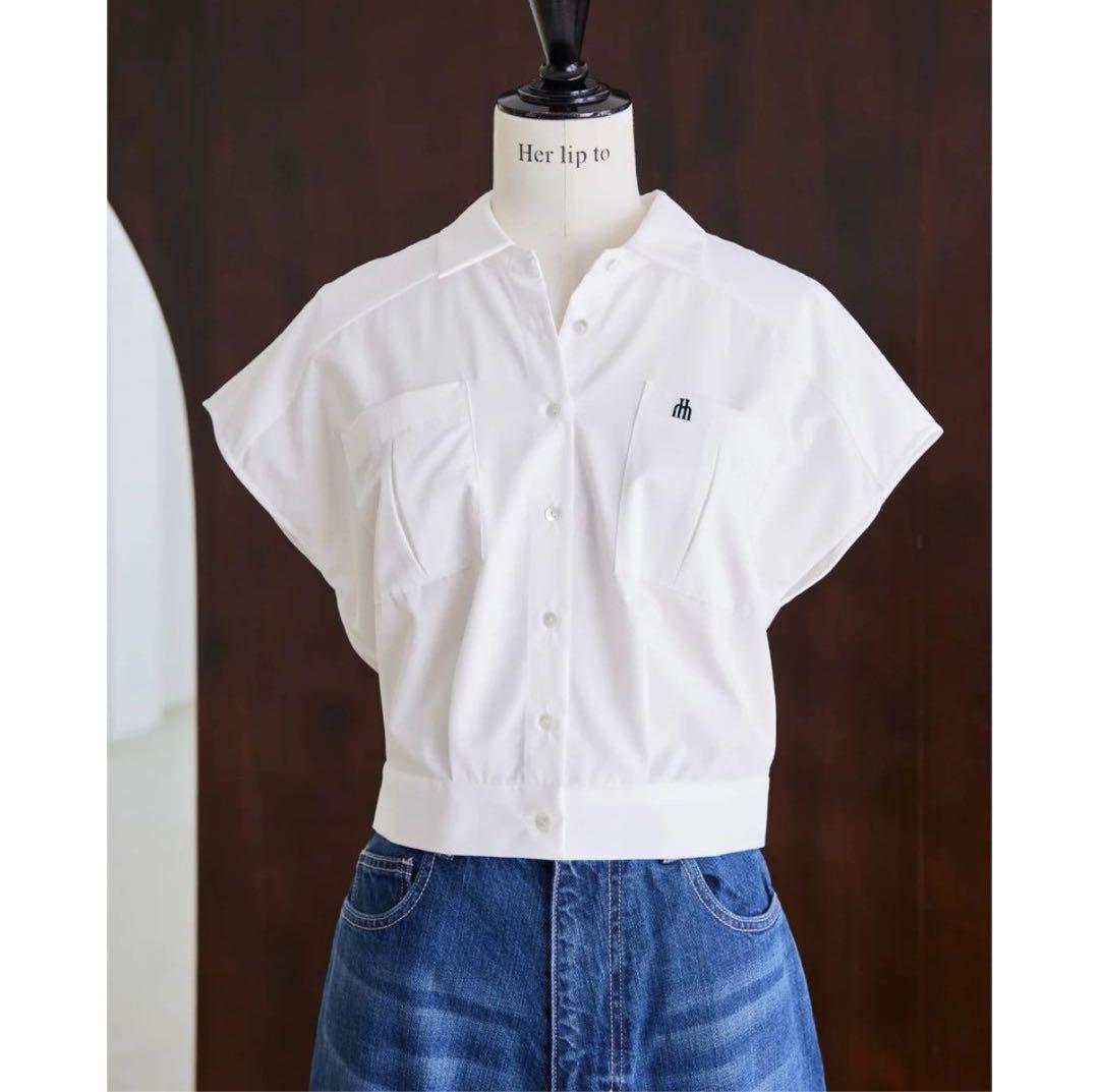 トップス Her lip to Trois Logo Cropped Shirt