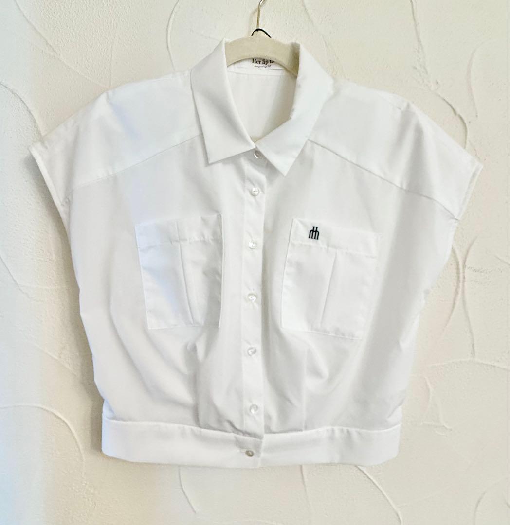 トップス Her lip to Trois Logo Cropped Shirt