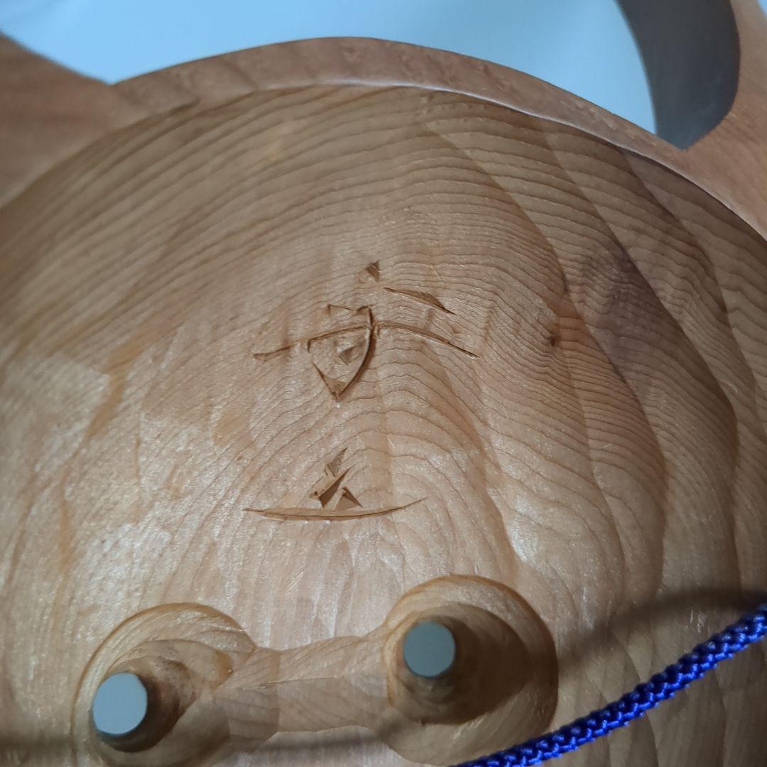 般若　お面　木製　能面　工芸品　一刀彫