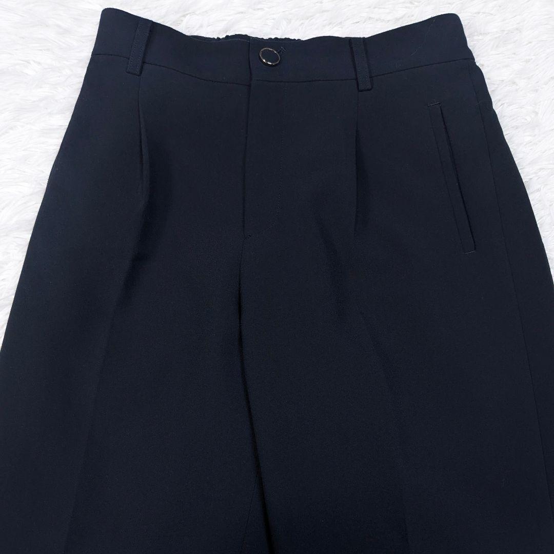 グリーンレーベルリラクシング ダブルクロスパンツスーツ ネイビー 38 洗える