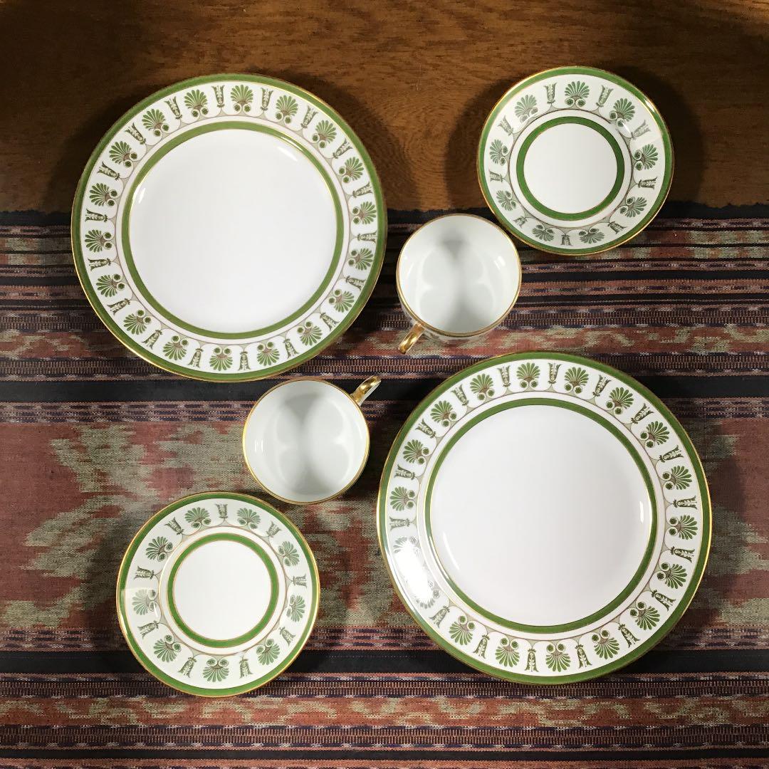 リチャードジノリ 『パルメッテ　エメラルド』　C&S　大皿　ペア