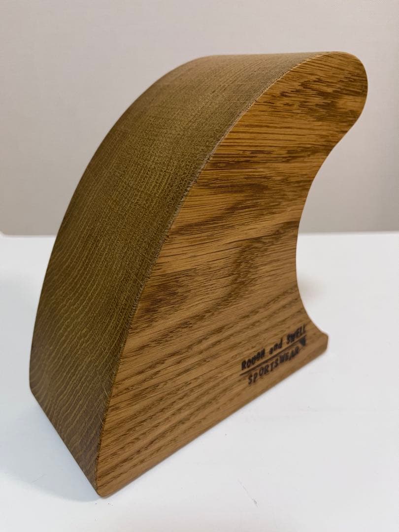 希少　ROUGH and SWELL　木製ブックエンド　サーフィン　フィン