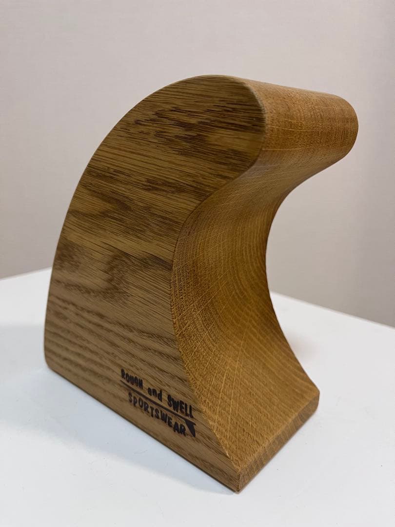 希少　ROUGH and SWELL　木製ブックエンド　サーフィン　フィン