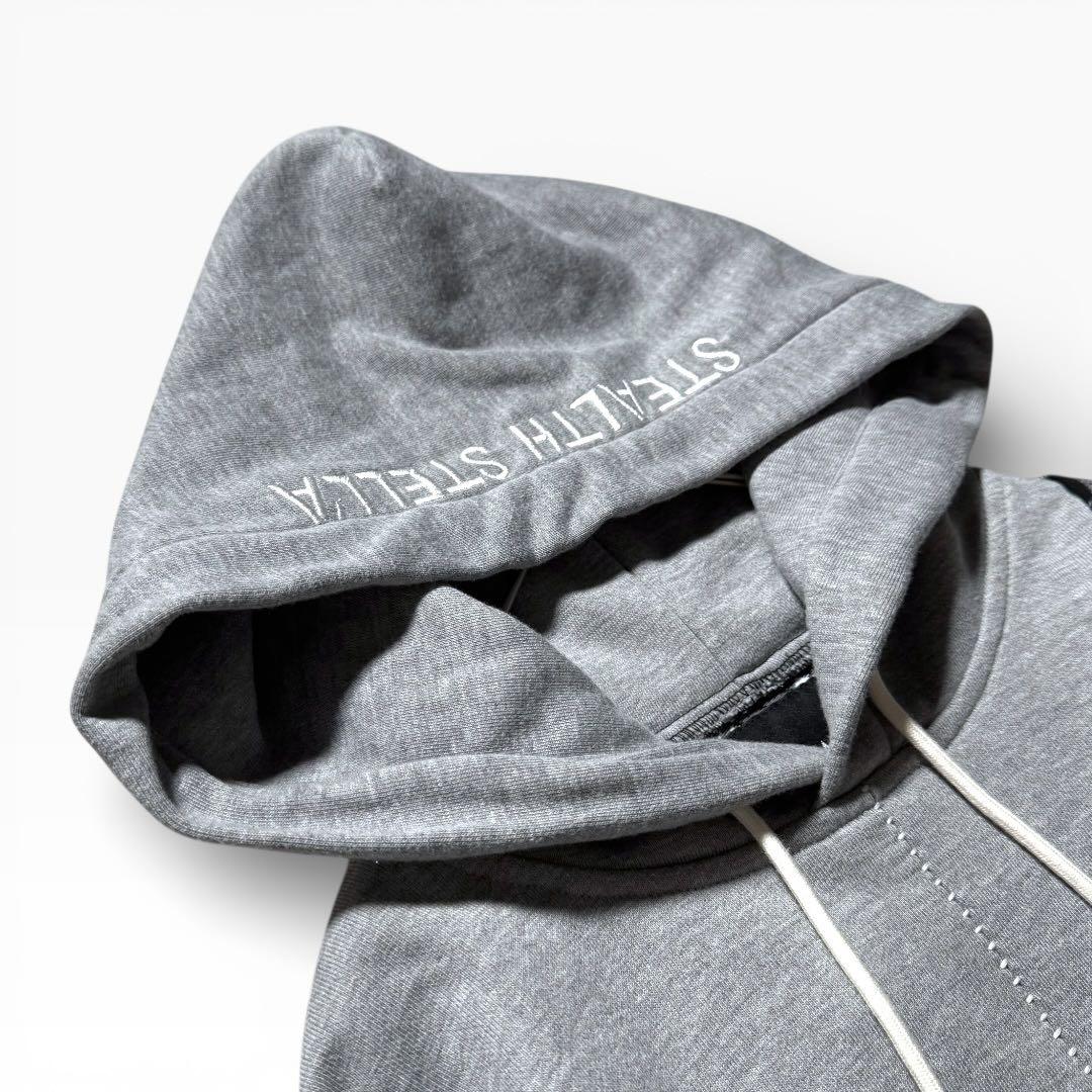 1777◆ステルスステラ 異素材ドッキングパーカー アシンメトリー