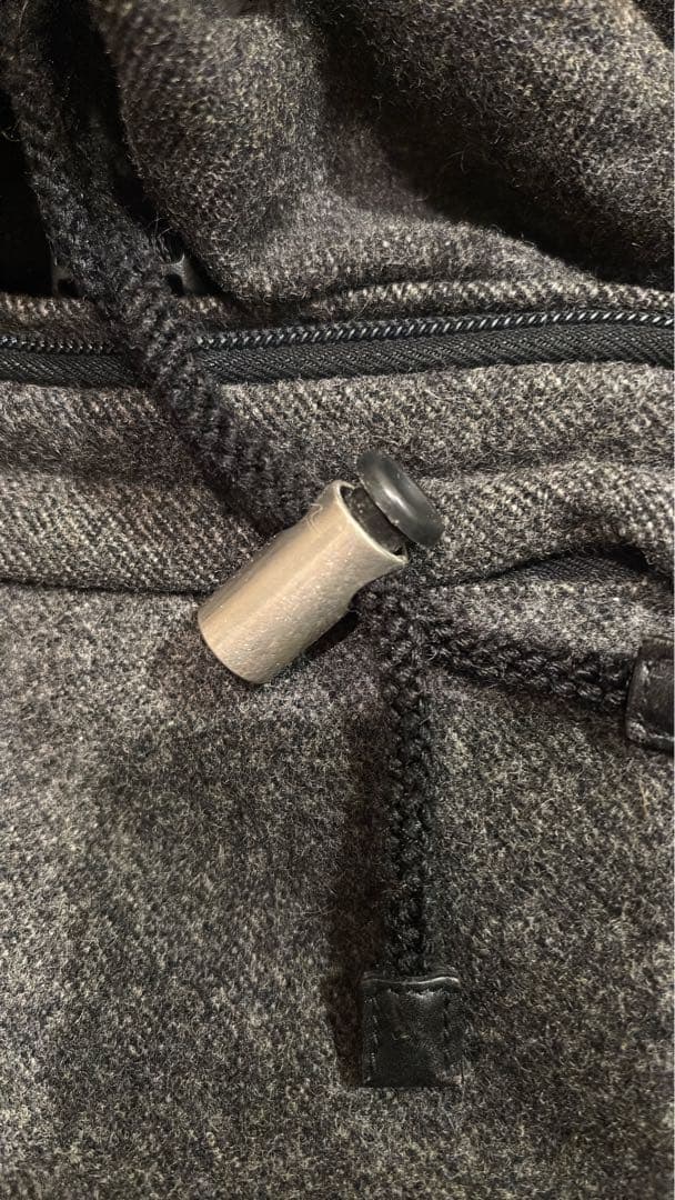 PRADA グレー ミニリュック　ウール