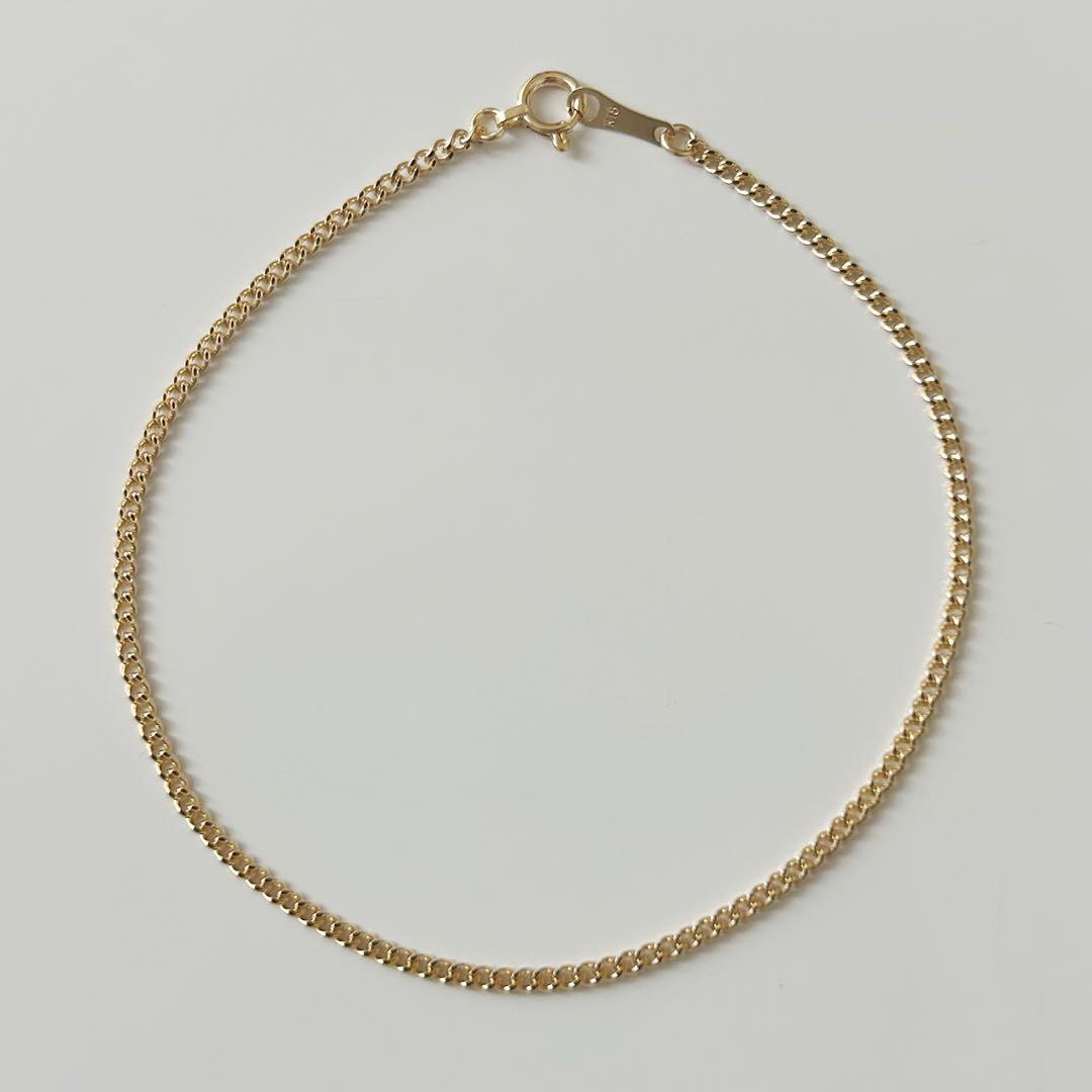 新品 18金 K18 喜平 ブレスレット 1.65mm 17cm 即日発送