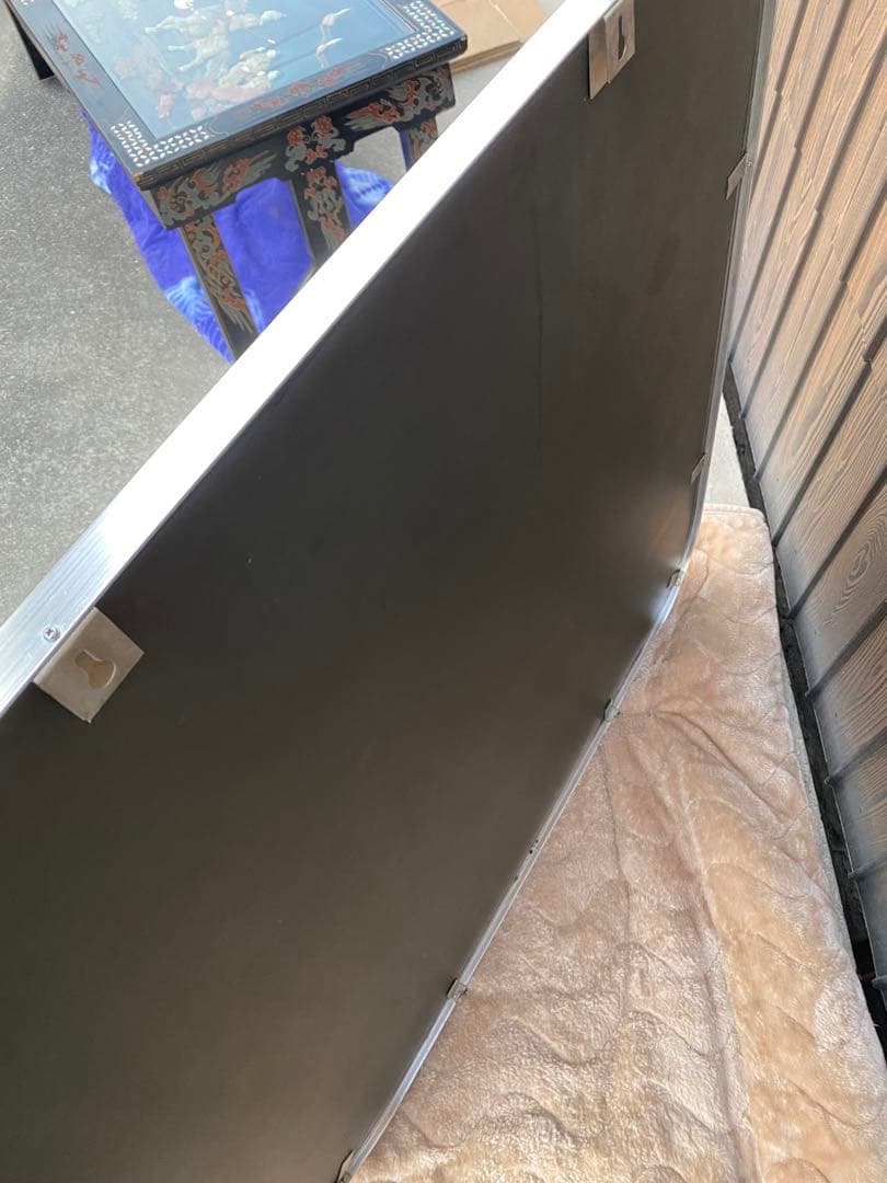 パール付壁掛けミラー　アンティーク　ヴィンテージ　ショップ　サロン　美容室　鏡