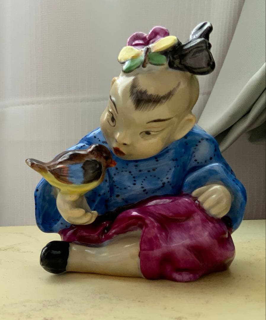 中古　美品　ヘレンド　置物　陶器　チャイナ　中国人形