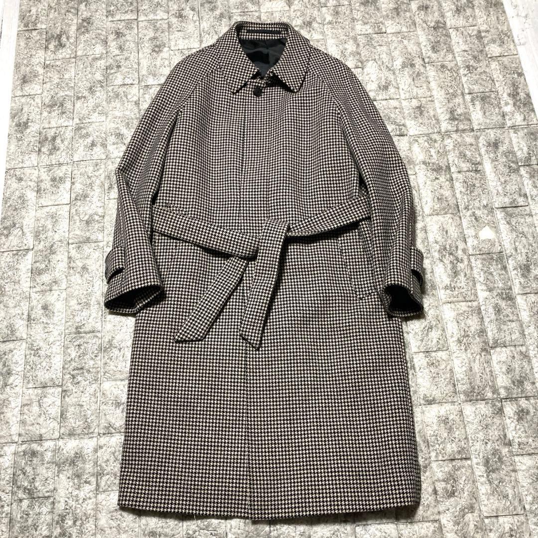 Haruo　ブルックスブラザーズ　ステンカラーコート　千鳥柄　厚手