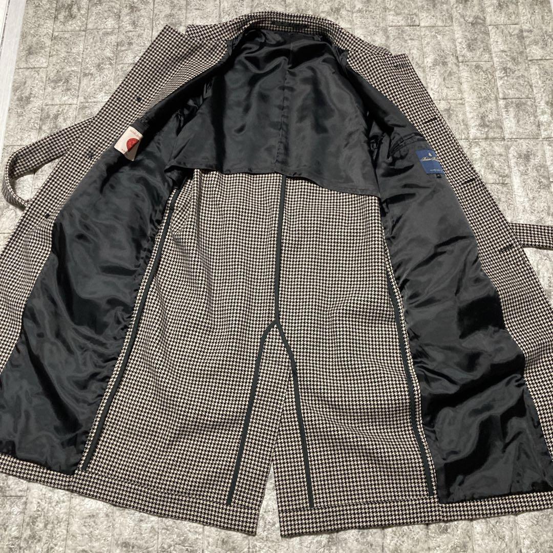 Haruo　ブルックスブラザーズ　ステンカラーコート　千鳥柄　厚手