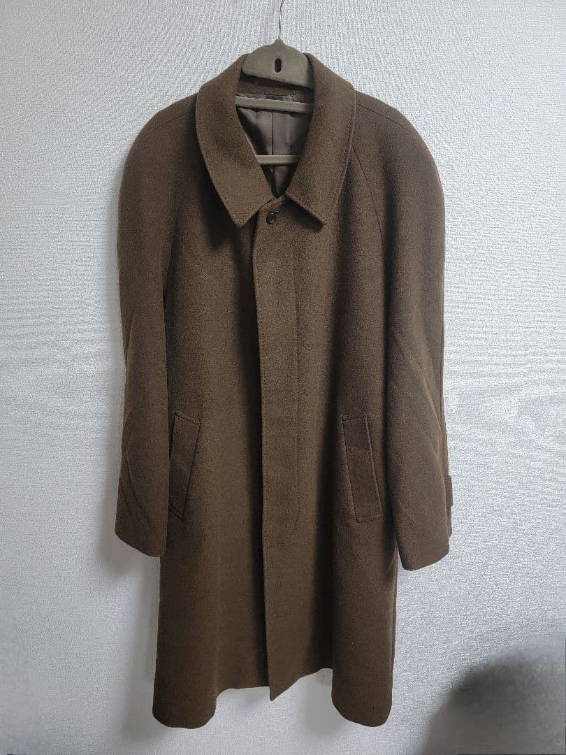 【あまたろ様】BELLUMORE カシミヤ 100% ブラウン ステンカラー
