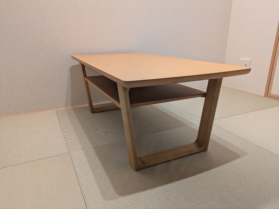 【カリモク】 Chitano センターテーブル ローテーブル 棚付き ナチュラル