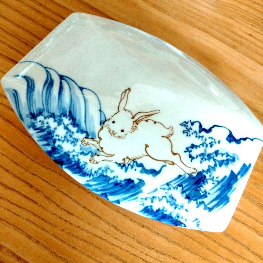 ☆ 三浦竹泉 清水焼 波兎蓋碗