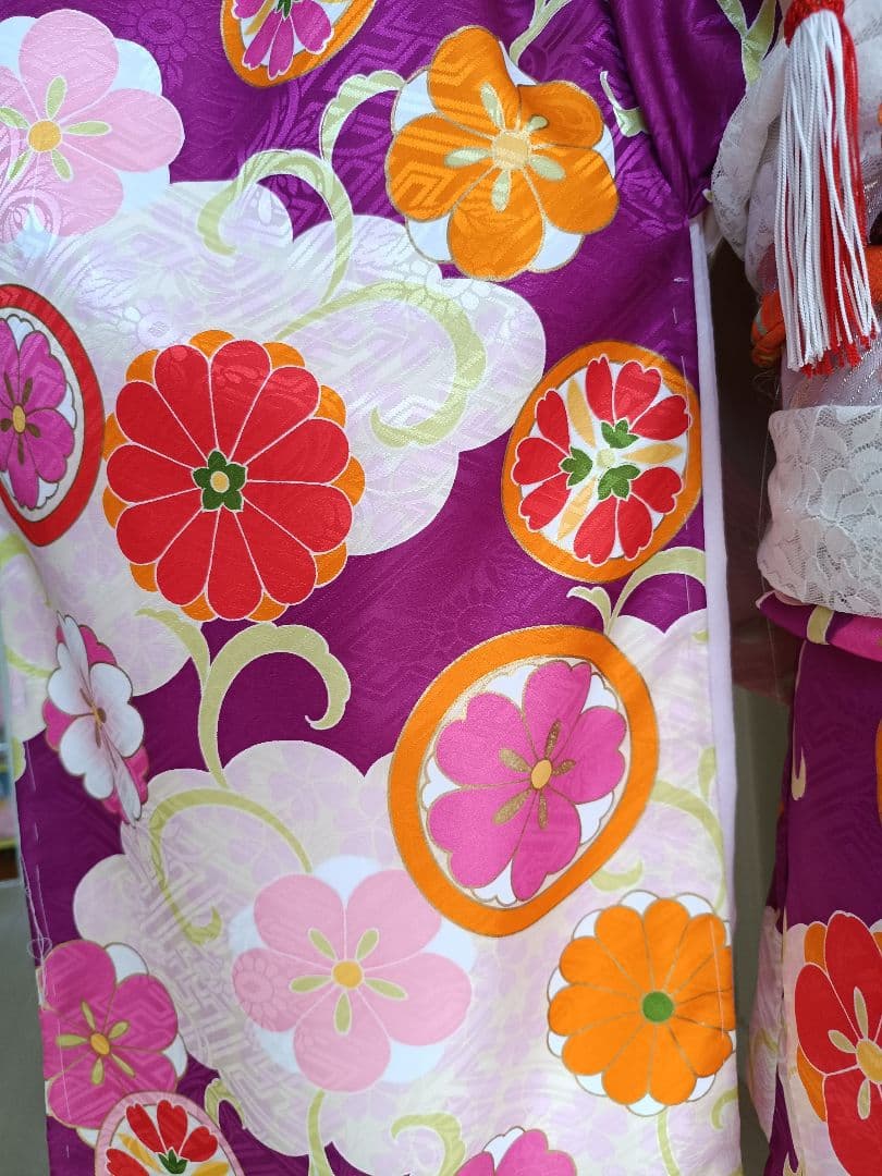 専用です☆未使用品☆式部浪漫☆紫薄ピンク着物と作り帯フルセット七五三