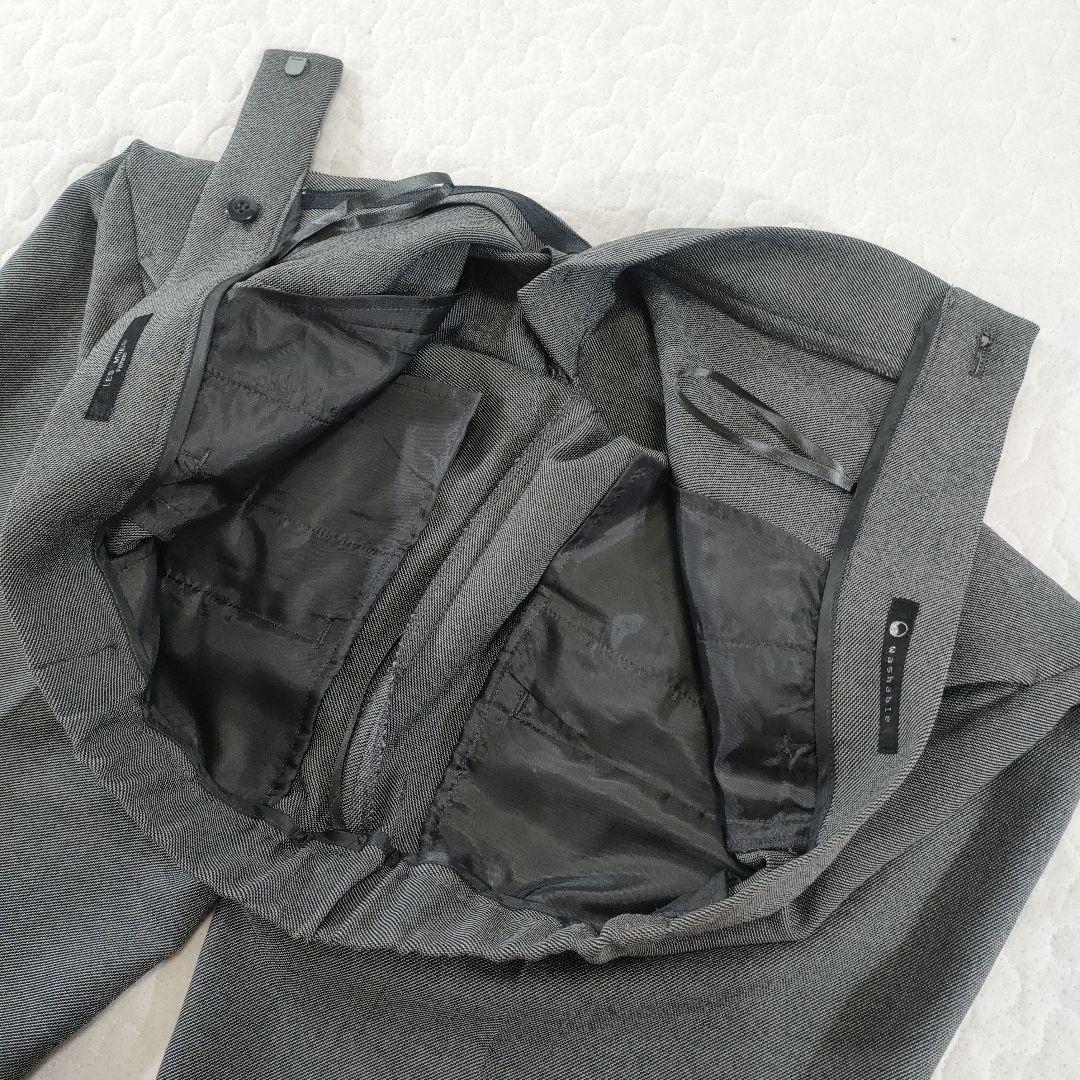 美品✨LES MUSE　セットアップ　ツーパンツ　ノーカラージャケット　グレー