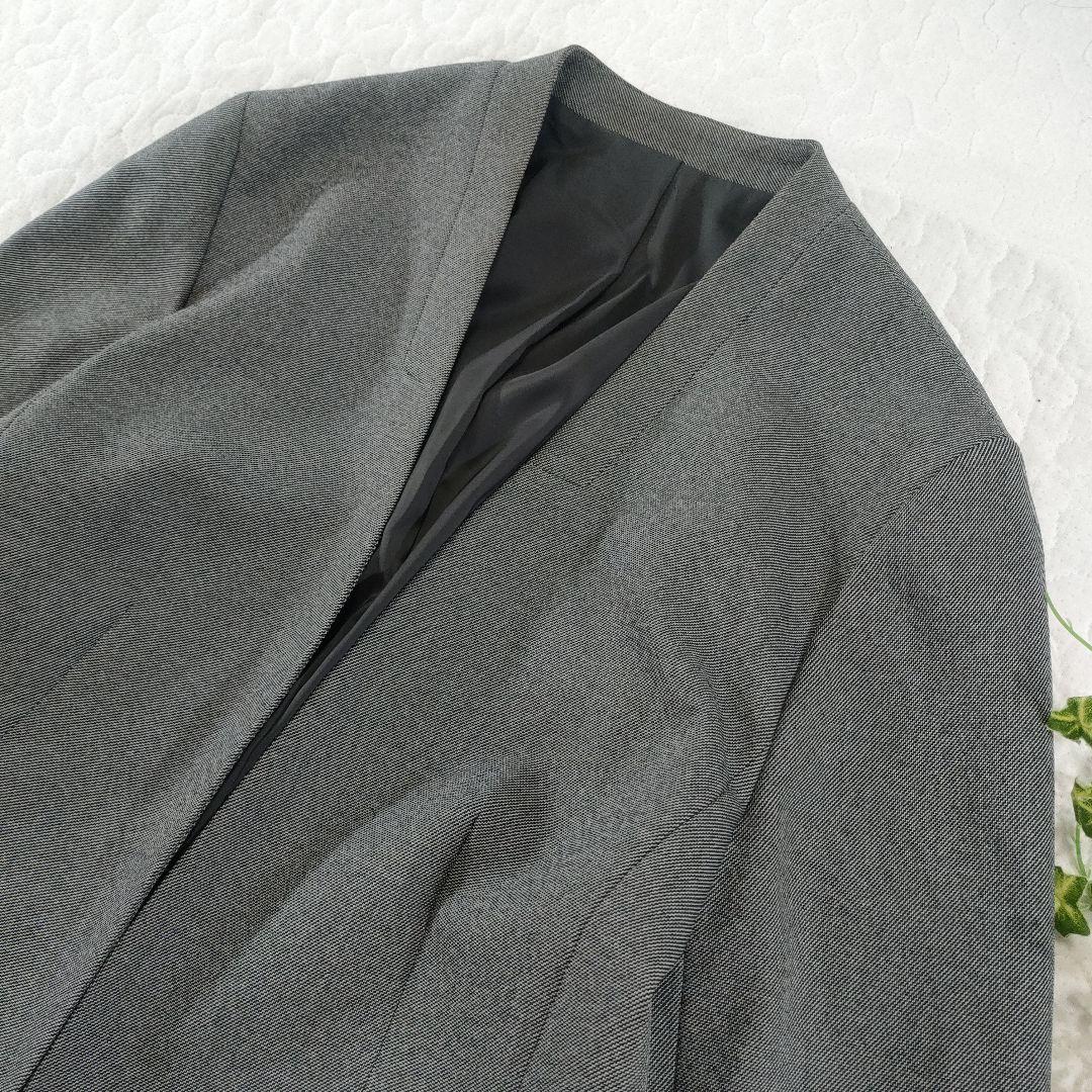 美品✨LES MUSE　セットアップ　ツーパンツ　ノーカラージャケット　グレー