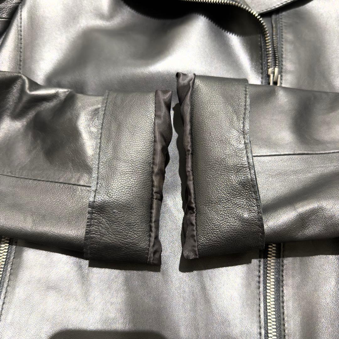 未使用級✨23区 ダブルライダース ラムレザー ブラック　ニジュウサンク　38