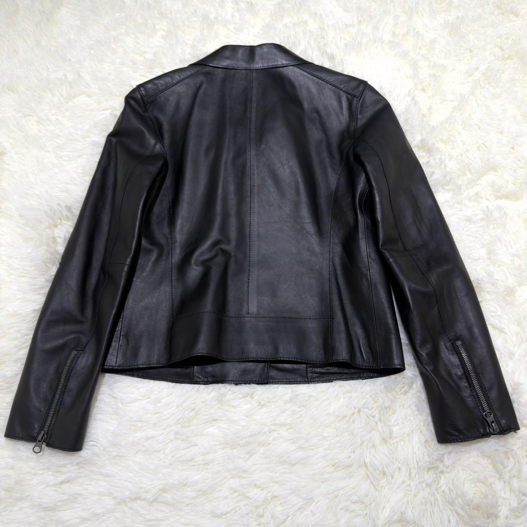 未使用級✨23区 ダブルライダース ラムレザー ブラック　ニジュウサンク　38