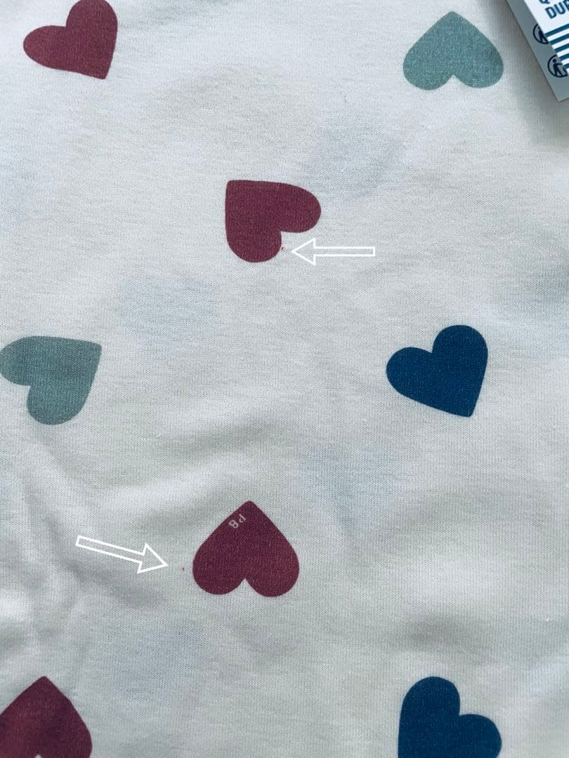 新品 未使用 プチバトー 訳アリ レディース S 長袖 パジャマ ハートミルキー