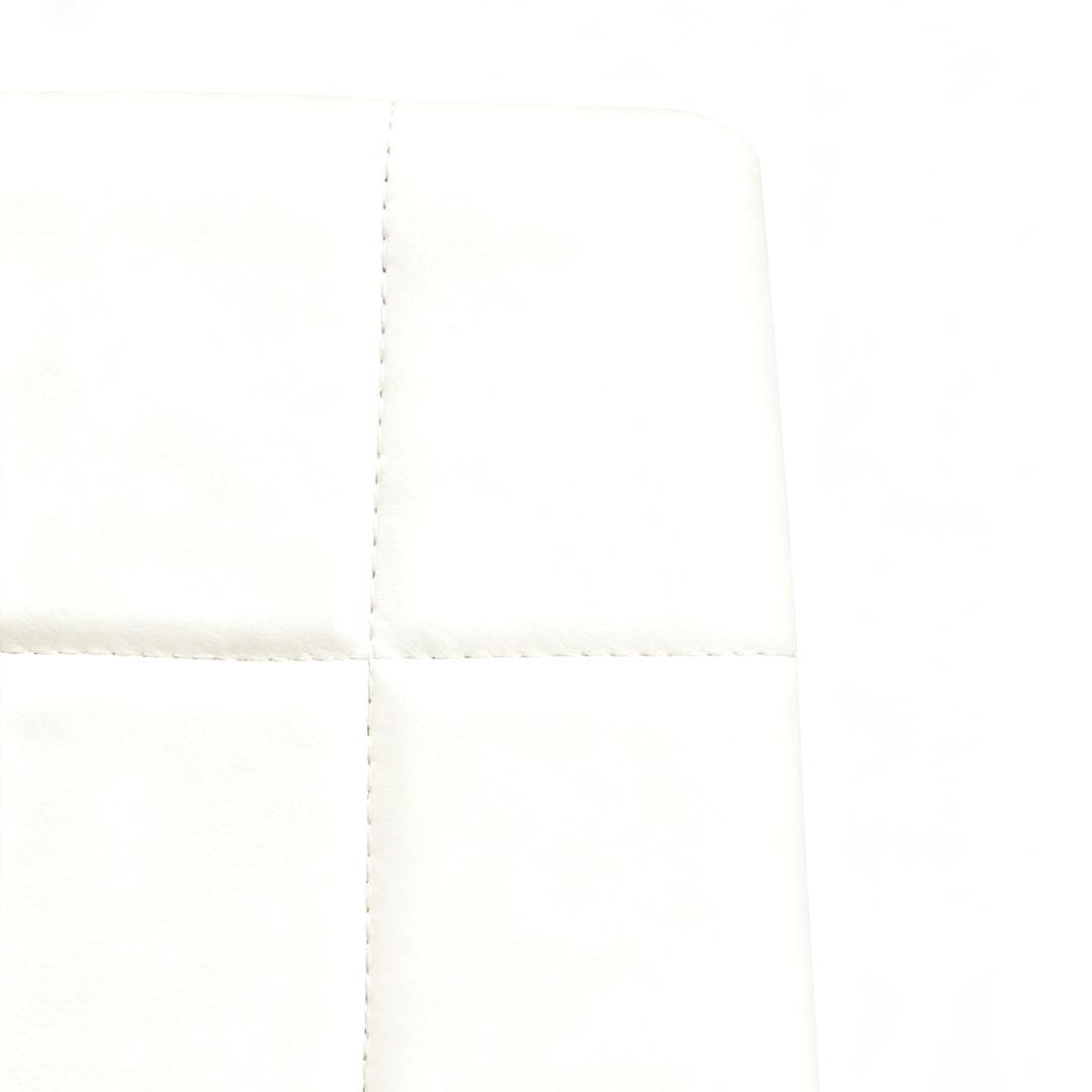 【ホワイト2脚セット】PUレザーダイニングチェア ハイバック シンプルモダン