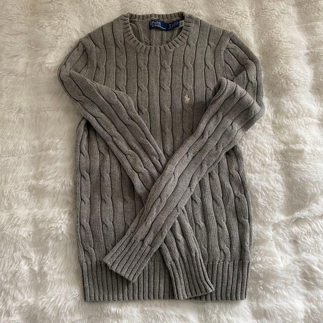 a*c様 【Polo Ralph Lauren】グレー ケーブルニット XS