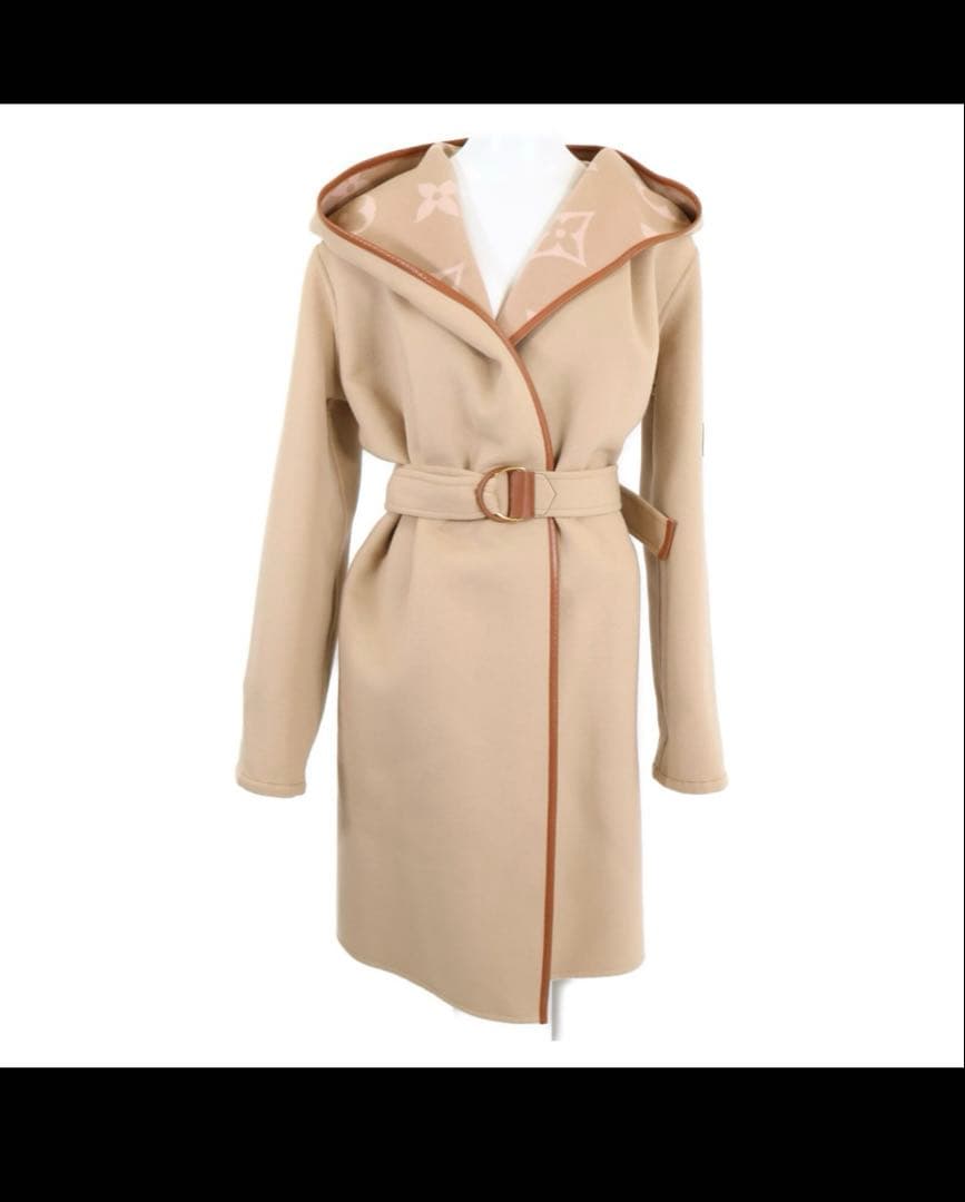 ち*こ様 LOUIS VUITTON ベルテッドダブル フェイスフーデッドラップ