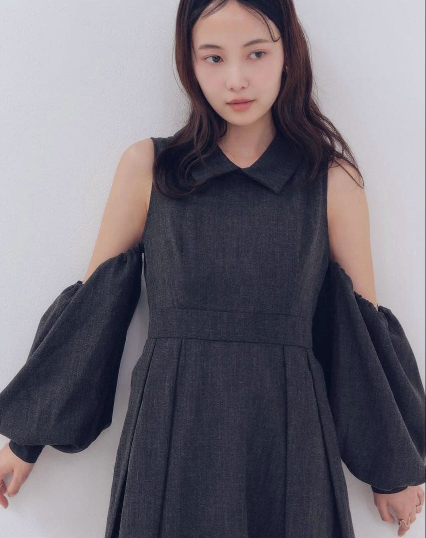 ワンピース andequal collar design puffy onepiece