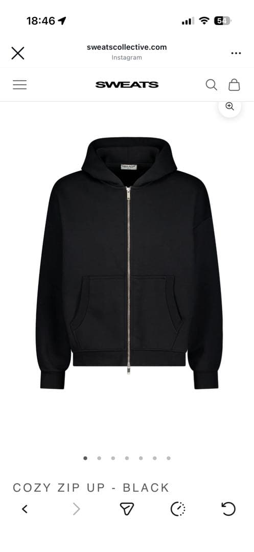 トップス sweats collective zip up black