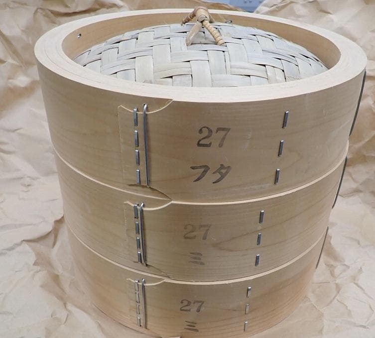 せいろ　木製 27cm 竹製蓋付き