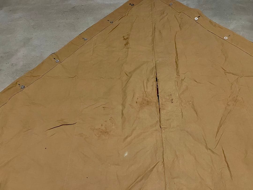 ②50s フランス軍 リザードカモ ポンチョテント ツェルトバーン 実物 軍幕