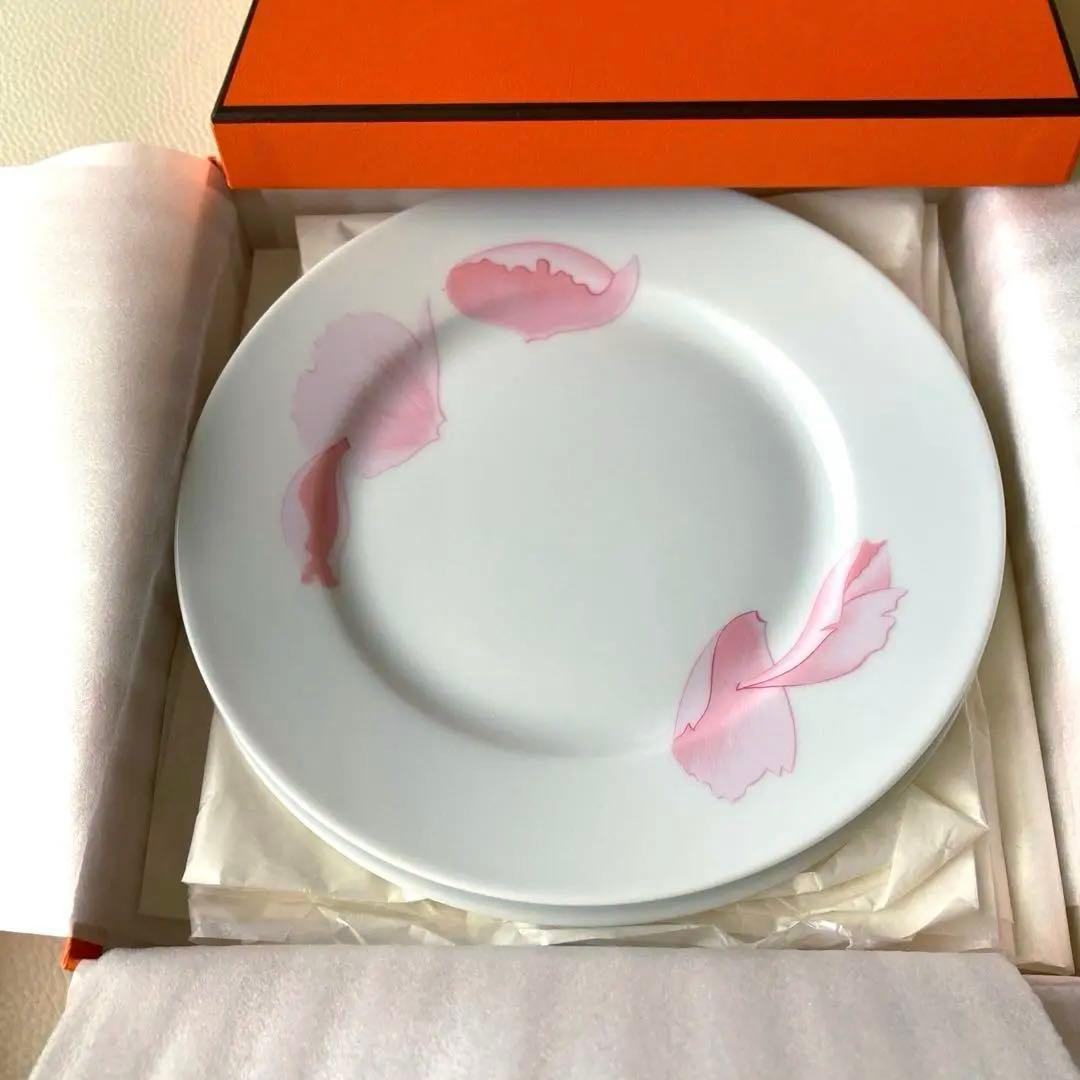 レア　HERMES エルメス　芍薬　プレート　希少