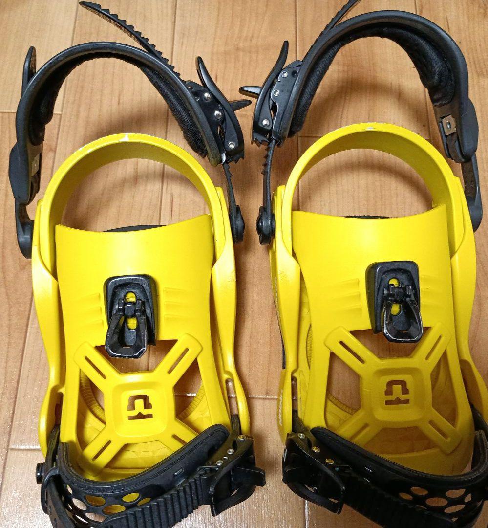 スノーボード　キッズ　ビンディング　UNION イエロー　 ケース付き