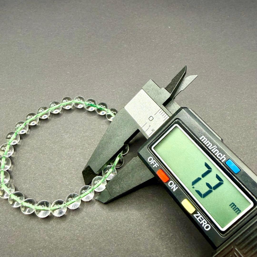 【極上透明】マダガスカル産グリーンファントムブレスレット7.3mm 鑑別級 新品