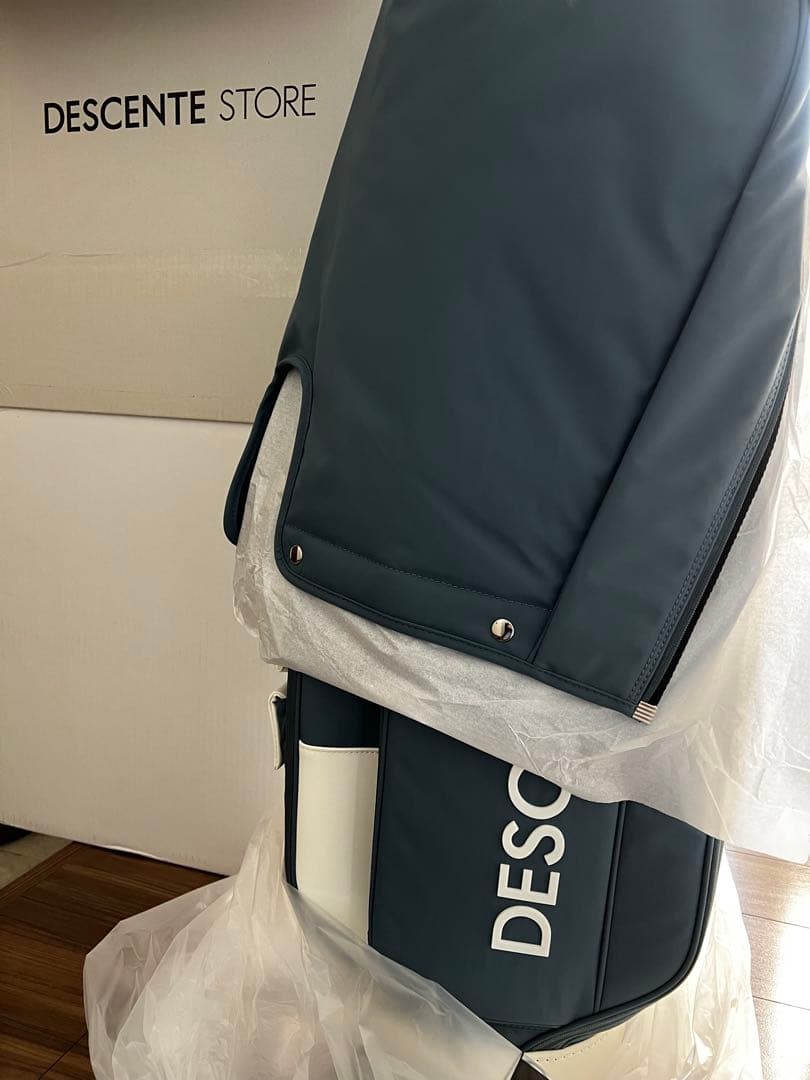 DESCENTE ダークブルー キャディバッグ　ゴルフバッグ　カートバッグ