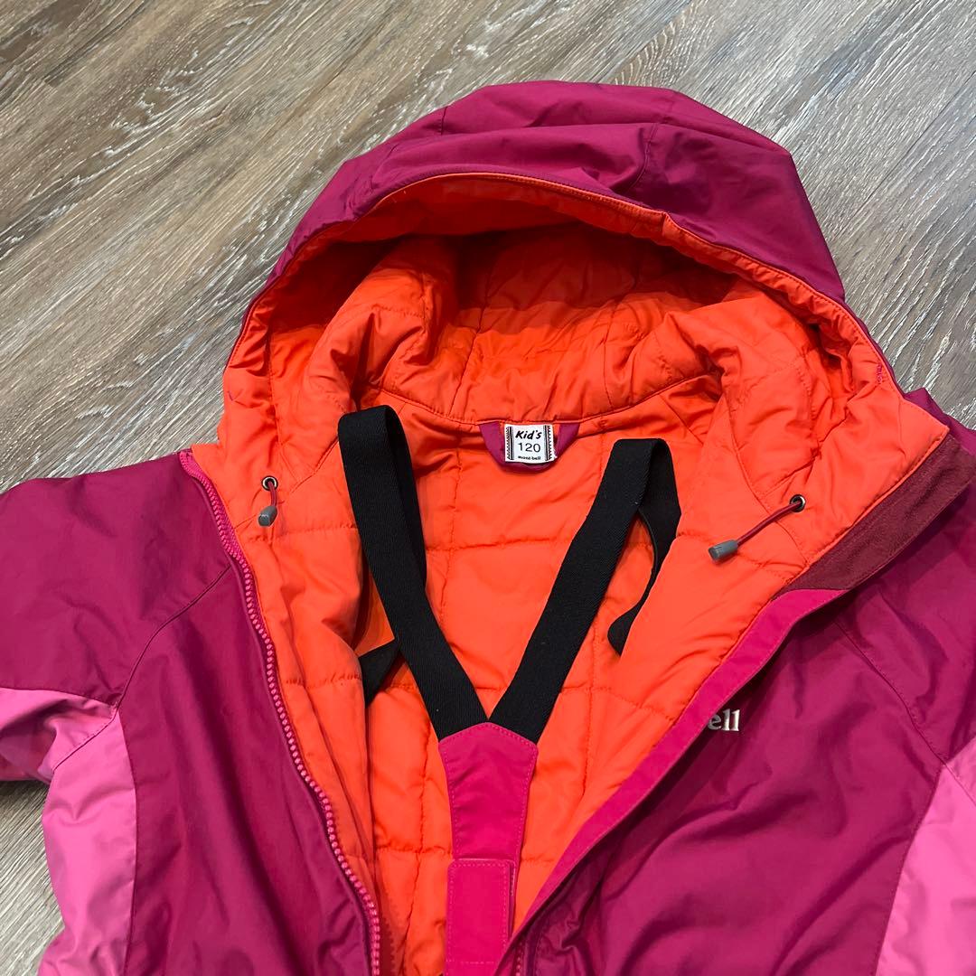 mont-bellモンベル　１２０　女の子　スノーウェア　つなぎ